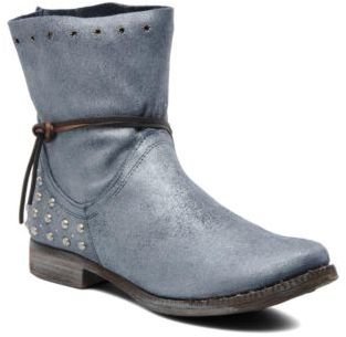 Khrio Women's Berta Rounded Toe Ankle Boots In Blue - Size 5.5