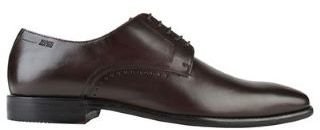 Boss Black Punch Detail Leather Derby Shoes
