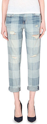 Current/Elliott Striped patchwork print jeans