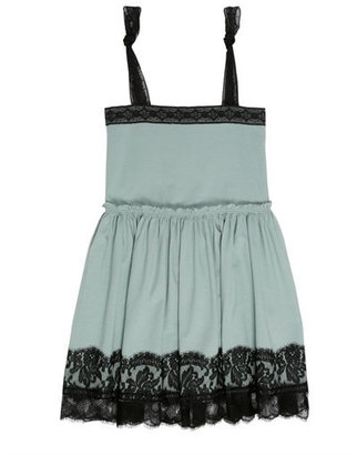 Lanvin Petite - Cotton Jersey & Lace Dress