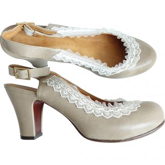 Chie Mihara Beige Leather Sandals