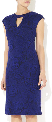 Wallis Blue Printed Jacquard Dress