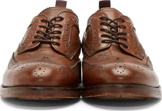 Hudson H by Brown Leather Deacon Shortwing Brogues