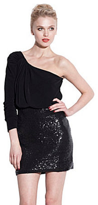 Laundry by Shelli Segal One-Shoulder Sequin Dress