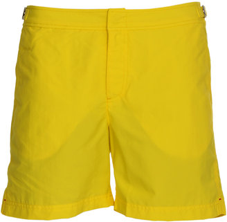 Orlebar Brown Bulldog Toucan Yellow Mid-Length Swim Shorts