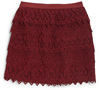 Ralph Lauren Girl's Tiered Lace Skirt