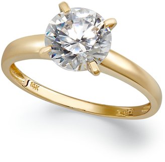 Arabella 14k Gold Cubic Zirconia Solitaire Ring (3-1/2 ct. t.w.)