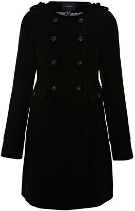 Lands' End Women`s regular luxe wool collarless coat