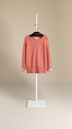 Burberry Check Cuff Cashmere Sweater