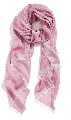 Tory Burch 'All Over T' Jacquard Scarf