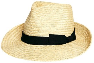 Catarzi Exclusive to ASOS Straw Hat with Black Ribbon