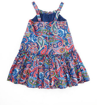 Ralph Lauren Childrenswear Little Paisley Sleeveless Sundress, Royal, 4-6X