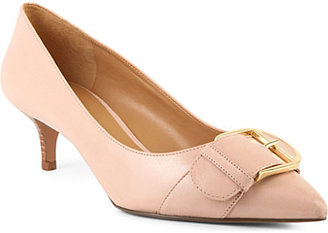 Nine West Paylette leather heeled court shoes