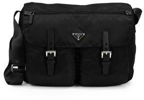 Prada Vela Two-Pocket Messenger Bag