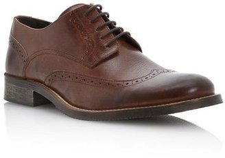 Dune MENS BELLAIR - TAN Derby Lace Up Leather Brogue