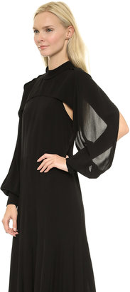 Yigal Azrouel Cape Sleeve Gown