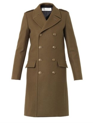 Saint Laurent Military double-breasted wool coat
