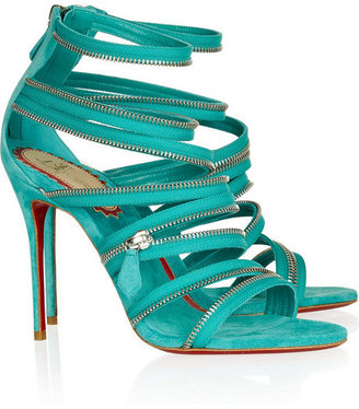 Christian Louboutin 20th Anniversary Unzip 100 suede sandals