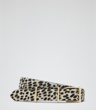 Reiss Theon DOUBLE KEEPER PRINTED BELT