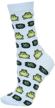 Topshop Frog & Lily Pad Pattern Ankle Socks
