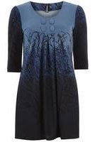 Dorothy Perkins Womens Izabel Blue Faded Forest Print Dress- Blue