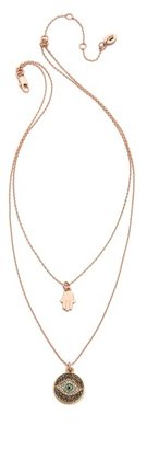 Juicy Couture Pave Evil Eye Chain Necklace