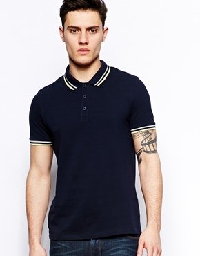ASOS Polo Shirt With Two Colour Tipping