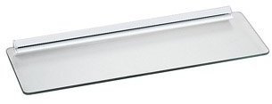 Knape & Vogt Decorative Glass Shelf in White/Clear