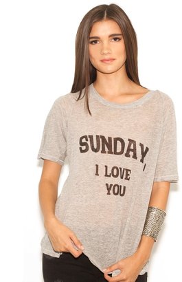 Wildfox Couture Dear Sunday Perfect Tee in Vintage Lace