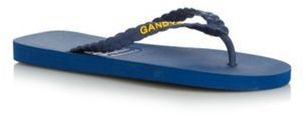 Gandys Blue plait flip flops