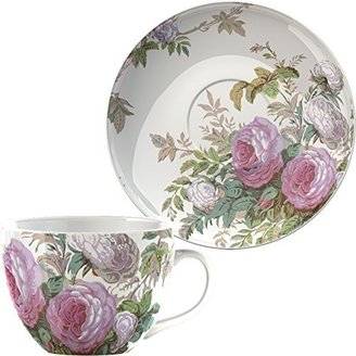 Brompton Creative Tops V&A Rose Large Fine China Breakfast Cup and Saucer, Multi-Colour