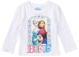 Freeze Frozen Anna, Elsa & Olaf BFF Long Sleeve Tee (Toddler Girls)
