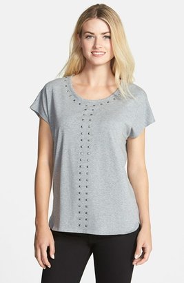 Vince Camuto Studded Scoop Neck Tee