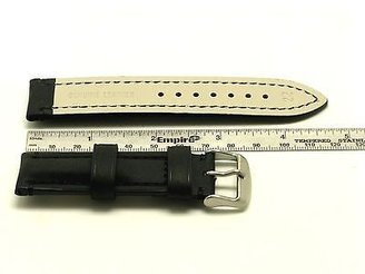 Fossil 22mm Black High Quality Crazy horse Leather Men's Watch Band for Guess