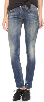 R 13 Kate Painted Skinny Ankle Jeans