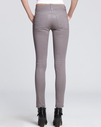 James Jeans Skinny Jeans - Slicked Coated in Mink Brown