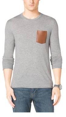 Michael Kors Men Leather-Pocket T-Shirt