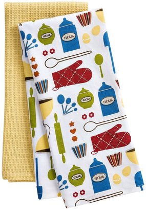 Now Designs Measure and Mix Printed Dish Towels - Set of 2