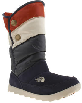 The North Face womens navy & white sopris boots