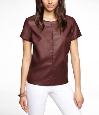 Express (Minus The) Leather Seamed Tee