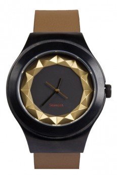 Hype Sismeek Sumi Or Black Gold brown leather band