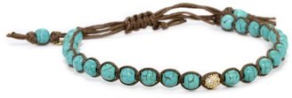 Tai Turquoise-Color Beads with Single Crystal Bracelet