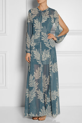 Sass & Bide The Power Hour printed georgette and jacquard maxi dress