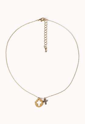 Forever 21 cross charm necklace