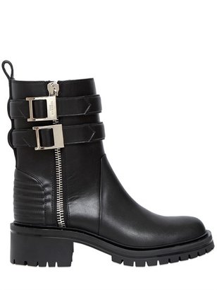 Givenchy 30mm Buckled Leather Biker Boots