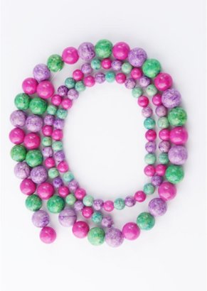 Fossil Pink And Green Style Beads