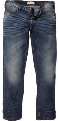River Island MensMid wash Dean straight jeans