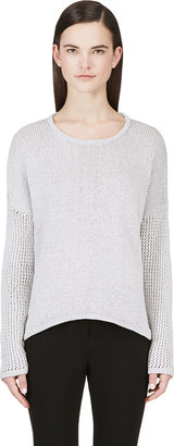 Helmut Lang Grey Knit Crewneck Sweater