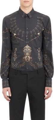 Dolce & Gabbana Gothic Key Poplin Shirt