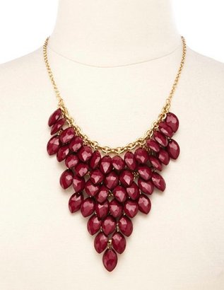 Charlotte Russe Clustered Faceted Bead Bib Necklace